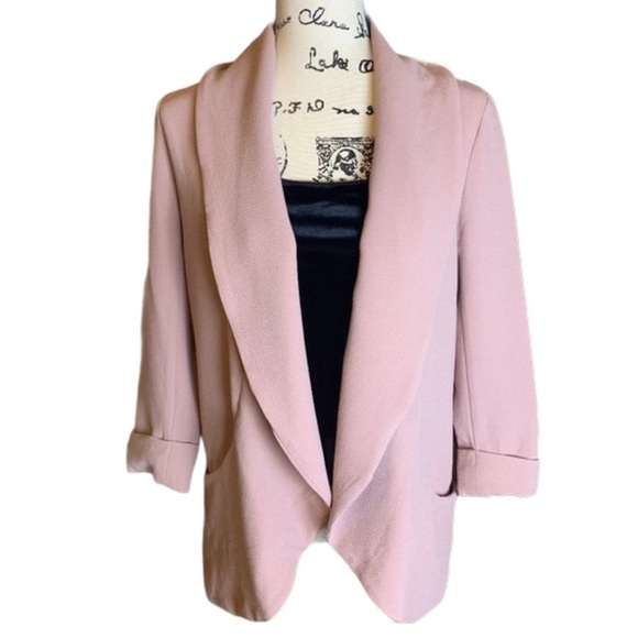 Eliane Rose Jackets & Blazers - Eliane Rose Blush Pink Relaxed Slouched Blazer
